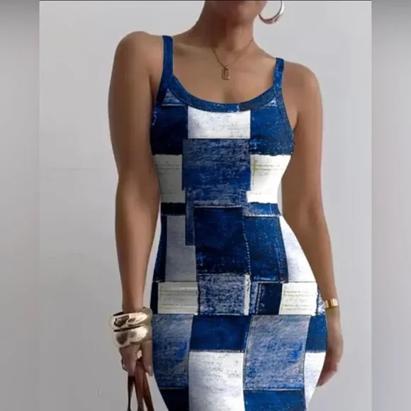 Denim Look Gorgeous Dress - Picture 2 of 8